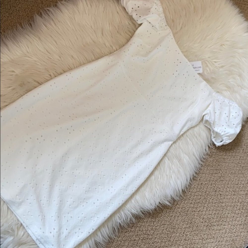 EYELET WHITE DRESS